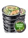 Prep Naturals Reusable Plastic Containers with Lids, 10 Pack, Black, Meal Bowls, Lunch Containers, BPA, PVC and Phthalate Free, Microwave and Freezer Safe