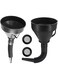 Large Funnel with Strainer, Wide Mouth Automotive Funnel with Flexible Spout Extension, Removable Mesh Filter, Oil Water Fuel Coolant Transfer for Car Garage Kitchen