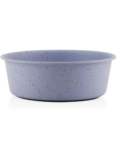 Anti-Skid Stainless Steel Pet Feeding Bowl for Dogs, Premium Speckle Feeder for Dogs, Puppies &amp; Cats   Easy to Clean   Durable &amp; Stylish Grey Bowl - 1800 ml