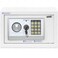 Rubik Safe Box with Digital Keypad and Key Lock for Money Cash Jewelry Office Home Office Security RB20EA (20x31x20cm) White