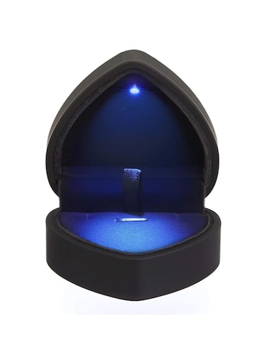 Tazweeq Creative Heart LED Light Jewelry Box, Ring Box Necklace Jewelry Box, Bracelet Jewelry Gift Box, Small Jewelry Display Stand