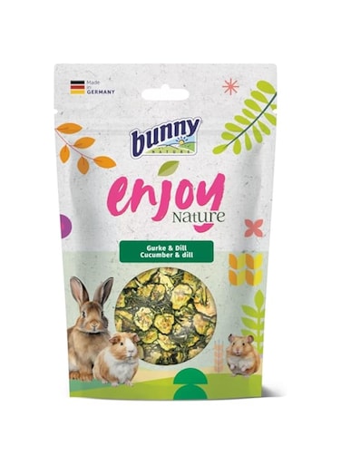 Bunny Nature Single Food for Dwarf Rabbits and Mammals, Enjoy Nature Cucumber and Dill 40g