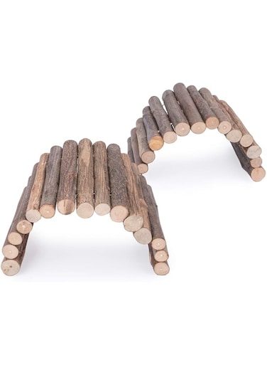 Niteangel Wooden Ladder Bridge, Hamster Mouse Rat Rodents Toy, Small Animal Chew Toy