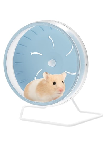 8.3 Inch Silent Hamster Wheel, Silent Wheel, Quiet Hamster Wheel, Super-Silent Hamster Exercise Wheel, for Hamsters, Gerbils, Mice, Small PetPet Small Animals Exercise Running Toys, Large, Blue