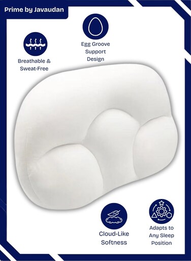 by javaudan Egg Sleeper Ultra-Comfort Sleep Pillow &acirc;&euro;&ldquo; Ergonomic Egg Groove Design for Neck, Head &amp; Shoulder Support &acirc;&euro;&ldquo; Soft, Breathable &amp; All-Position Pillow for Side, Back &amp; Stomach Sleepers