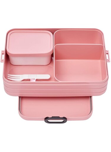 Mepal 107635676700 Bento Lunch Box Take a Break Large, tpe/pp/abs, Nordic Pink