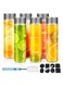 6Pack 16oz Glass Juice Bottles with Silver Lids &acirc;&euro;&ldquo; 500ml Reusable Drink Bottles for Water, Smoothies, Beverages &acirc;&euro;&ldquo; Includes Cleaning Brush &amp; Labels
