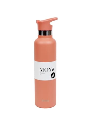 Moya Black Sea Insulated Sustainable Water Bottle with Spout Lid, 700 ml Capacity, Coral