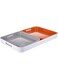 Harmony Melamine Rectangular Tray Set of 3, White and Orange (Multi Color)
