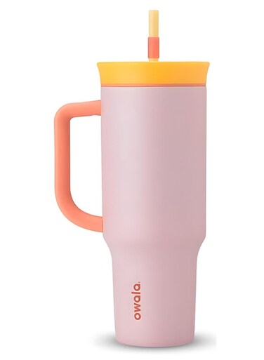 Stainless - Steel Triple - Insulated Travel Mug,Features a Leak - Proof Lid, Straw, and Handle,BPA - Free and 40 - oz Capacity&iuml;&frac14;&OElig;Candy Store
