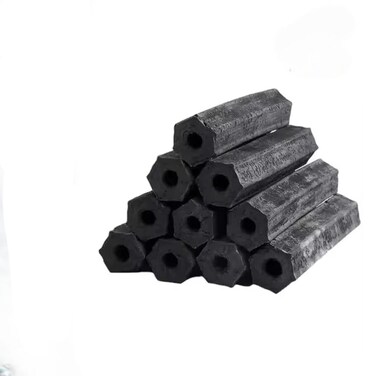 Natural Coconut Charcoal Briquettes - Hexagonal 5-6 Hour Long Burning Eco-Friendly Coal

