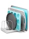 YouCopia StoreMore Adjustable Bakeware Rack, Cookie Sheet Baking Pan and Tray Organizer for Kitchen Cabinet and Pantry Storage, Standard, White- 50158