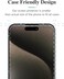 Muzz Clear Screen Protector for IPhone 15 Plus 2.5D HD Tempered Glass, 9H Hardness, 3-Pack (iPhone 15 Plus)