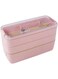 Bento Box, 3-layers Lunch Box, Eco-Friendly Lunch Box, 900ML Wheat Straw Dinnerware Food Storage Container
