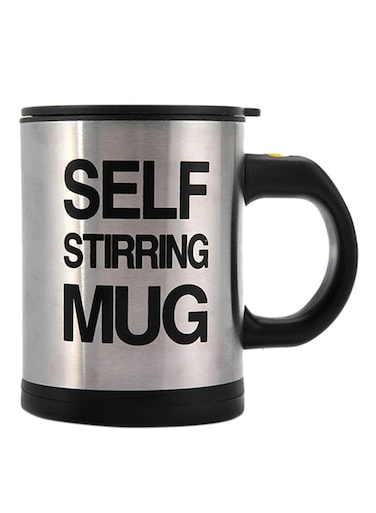 Stirring Electric Coffee Mug Black/Silver 350cm