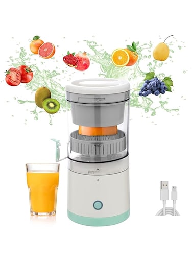 Delopik Electric Citrus Juicer, Hands-Free Portable USB Charging Powerful Electric Juicer Cordless Fruit Juicer, Multi functional 1-Button Easy Press Lemon Orange Squeezer Machine for Kitchen