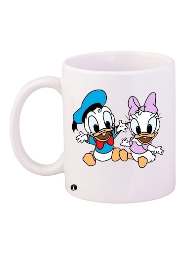 Donald Duck Printed Coffee Mug White/Blue/Pink