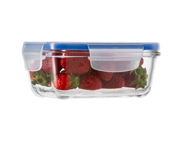Super Block Rectangle Glass Food Container (14x10x6cm) Medium