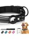 SWR Reflective AirTag Dog Collar, Padded Apple Air Tag Dog Collar, Heavy Duty Dog Collar with AirTag Holder Case, Adjustable Air Tag Accessories Pet Collar for Small Medium Large Dogs (M, BLACK)