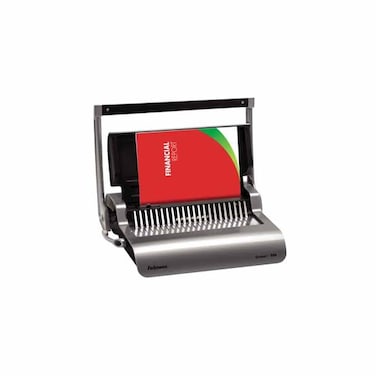 Fellowes Quasar E500 Electric Comb Binding Machine   A4   25-Sheet Electric Punch   500-Sheet Binding Capacity   White/Grey