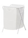 Laundry Bag With Stand White 41x43x64cm