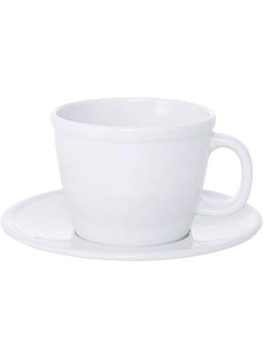 Bodum Ceramic Corona Jumbo Cup With Saucer - 2 Pieces