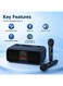 Portable Bluetooth Party Speaker with Dual Wireless Microphones