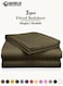 3 Piece Luxury Olive Green Striped Bed Sheet Set with 1 Deep Pocket Fitted Sheet and 2 Pillowcases for Hotel and Home Crafted from Ultra Soft and Breathable For All Seasons Microfiber for Year-Round Comfort (Single/Double)