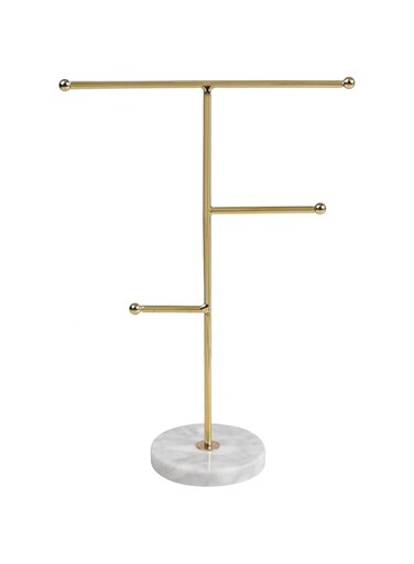 Minelife Jewelry Stand Display Necklace Holder, T-Bar Necklace Display Stand Hanging Pendant Rack Jewelry Organizer Stand for Bracelets, Necklaces and Earrings