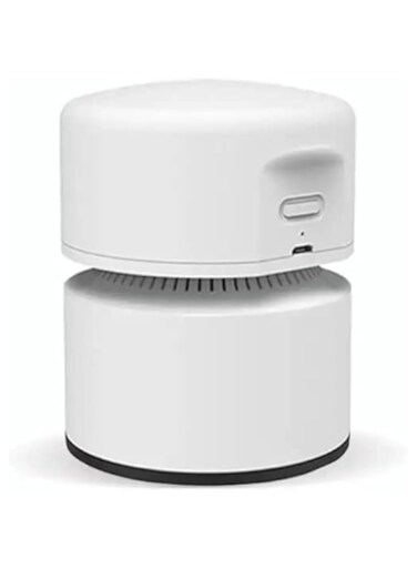 Excefore Desktop Vacuum Cleaner, Portable Keyboard Sweeper, Mini Crumb Vacuum Cleaner Table Food Rubber, High Endurance up to 400 mins,360&ordm; Rotatable Design for Keyboard/Home/Office (White)