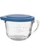 Anchor Hocking Batter Bowl, Glass Mixing Bowl with Blue Lid - 2.0 Ltr (81106)