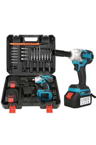 18V Cordless Impact Driver Kit with 2 Lithium Batteries, Charger, 17 Bits and Accessories