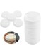 SYOSI Disposable Paper Cup Lids with Straw Hole and Vent, Universal Fit for 7mm Straws, Eco-Friendly Recycled Paper Covers for Coffee Shops and Hotels, 100 Pack (6.5 x 6.5 cm)