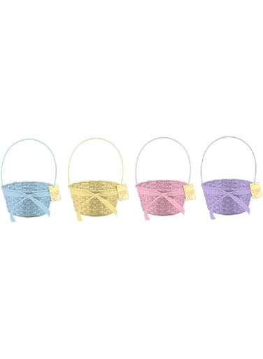 Gems Easter Woven Basket with Ribbon Assorted 1 Piece