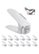 12-Pieces Adjustable Shoe Organizer Double Layer Shoe Rack Stackable Shoe Slot for Closet, White