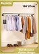 Clothes Rack Wall Mounted, Industrial Pipe Clothes Hanger Rack for Hanging Clothes, Heavy Duty Space-Saving Garment Rack for Closet Storage, 184 &Atilde;&mdash; 27 &Atilde;&mdash; 8.5 CM
