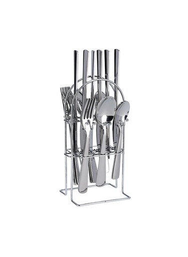 25-Piece Stainless Steel Cutlery Set 7 Centimeter Silver