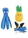 Lenamos 2 Pack Squeaky Dog Toy, No Stuffing, Interactive Dog Toy, Indestructible Chew Toys for Puppies, Teeth, Small, Medium and Large Dogs