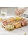 Clear divided snack tray with lid &ndash; 6-piece set for candy, nuts, dips, fruit &amp; more!