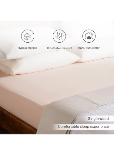 Home Elegance Fitted Sheet 90x200+25cm - Peach