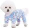 Miaododo Blue Puppy Christmas Dog Clothes Pajamas for Small Medium Dogs Girl Boy,Funny Pet Cat Dog Shirts Costume Sweaters Pjs Onesie Shirt,Doggie Onesies Cat Pet Outfit Frenchie Clothes