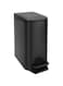 TrashAid Small Bathroom Trash Can with Lid Matt Black Soft Close, 6 Liter / 1.6 Gallon Stainless Steel Garbage Can Narrow with Removable Inner Bucket, Step Pedal