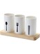 JANNAH Flatware Organizers Creative Chopsticks Drain Tableware Storage Box With Wooden Base Countertop Cutlery Organizer(White)