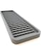 Happitasa Silicone Kitchen Sink Organizer Tray, Sponge Holder and Countertop Protector   Straight Lines Style (Grey, 12"x4")