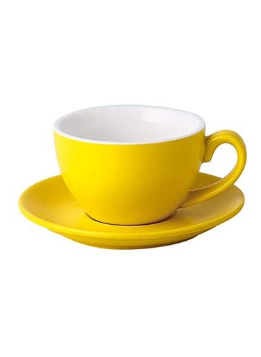 Coffee Cup And Saucer Set yellow