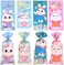 100pcs/Pack Easter Bunny Party Favor Bag Cartoon Rabbit Easter Egg Cookie Candy Popcorn Wrapping Bag for Easter Party Packing
