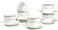 New Bone China Rosa Tea Cup &amp; Saucer Set, 220ml (White, 6 Cups, 6 Saucer)    Luxurious Tea Cup