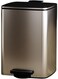Stainless Steel Step Trash Can with Soft-Close Lid, 7L
