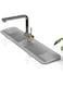 Wisfunlly Silicone Faucet Mat, Kitchen Sink Splash Guard &amp; Drip Catcher, 5&deg; Slope, Anti-Slip, Grey, Silicone, Solid