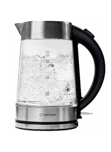 Nutricook 1.7L Double wall Kettle made with safe materials, dry boil protection, Auto Cut-off, LED Indicator, 360&deg; swivel base, Power Cord Storage, 2200 Watts,2 Yr Warranty,GK100
